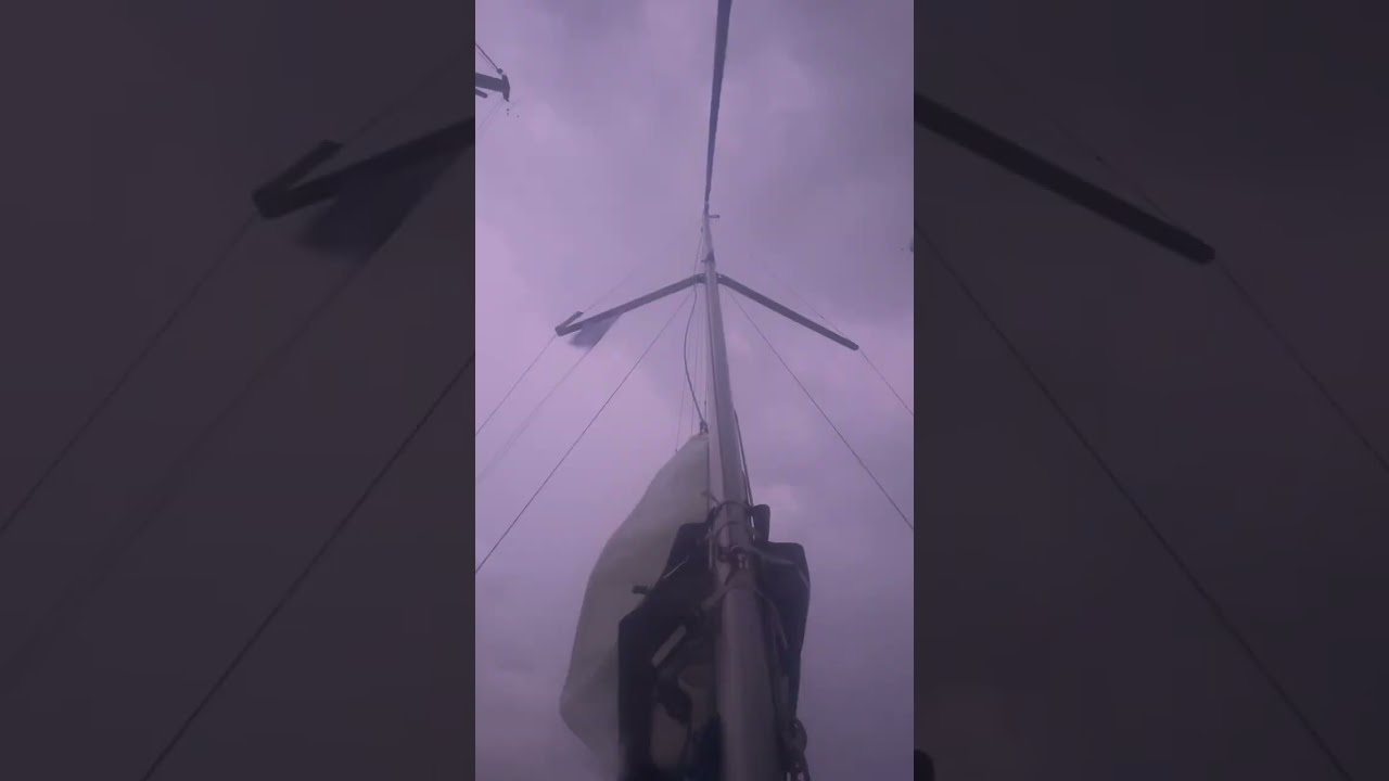 Greece storm from vberth of moored sailboat Sept 5, 2023