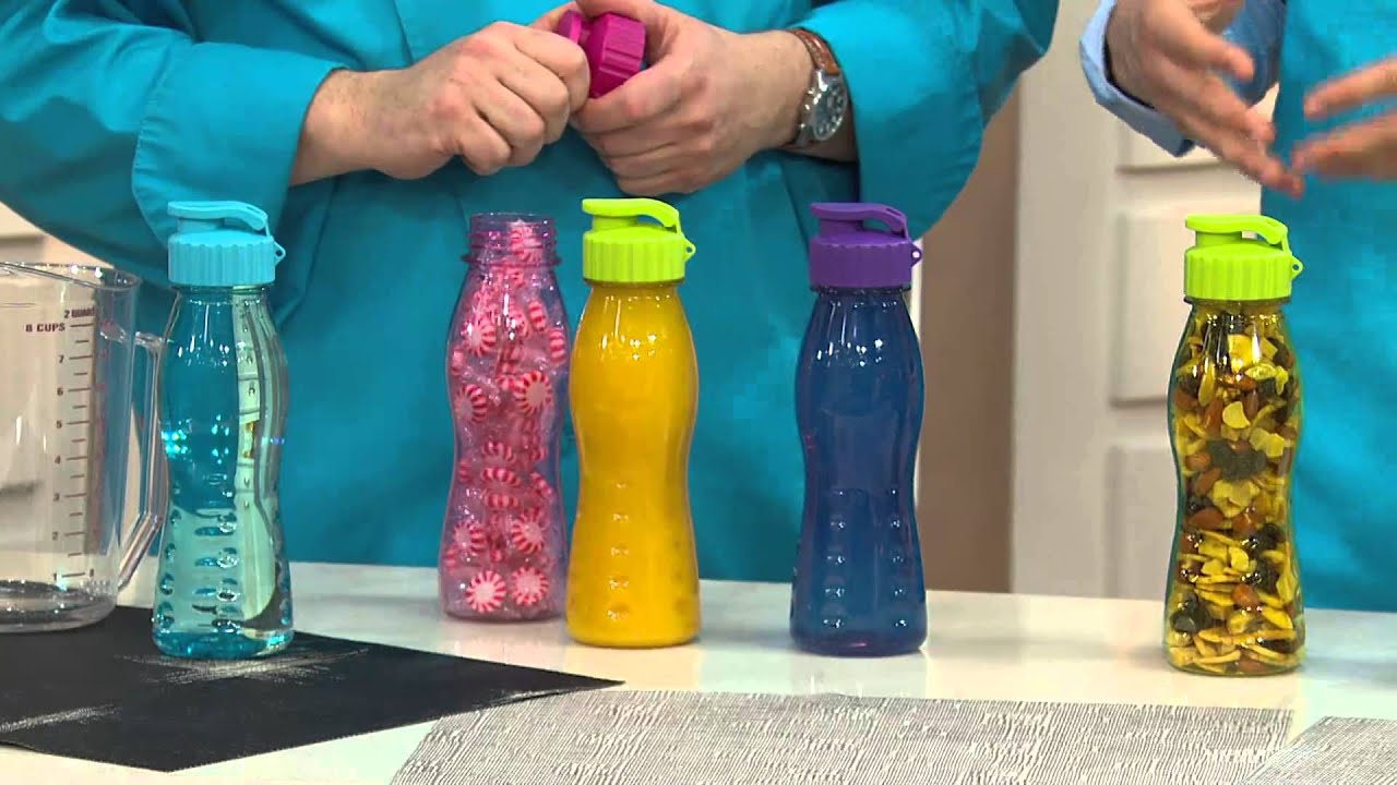 Prepology Set of 4 Flip Top Tritan Water Bottles In Gift Boxes with Alberti Popaj