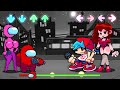 Red, Pink (Among Us) vs (FNF) Boyfriend, Girlfriend - funny among us animation ep.10