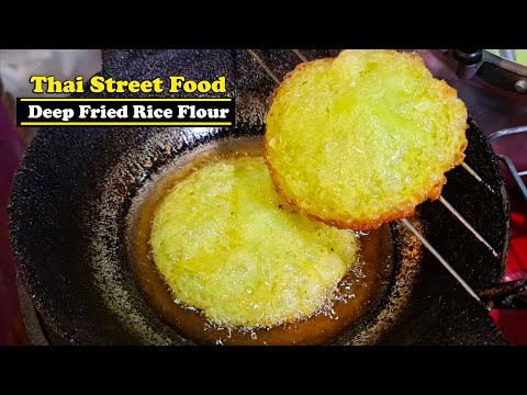 Deep Fried Rice Flour with Pandan Flavour | Thai Street Food Bangkok | food around me