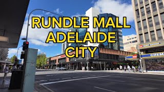 Rundle Mall | Adelaide City South Australia | Walking tour | 4K HD February 2024