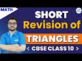 Triangles - Short Revision || CBSE Class 10 Mathematics || Infinity Learn Class 9&amp;10