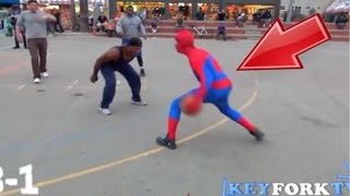 Nerd Plays Basketball Prank as Spiderman! - *INSANE!* - FUNNY VIDEOS 2017 - in the hood - nba lamelo