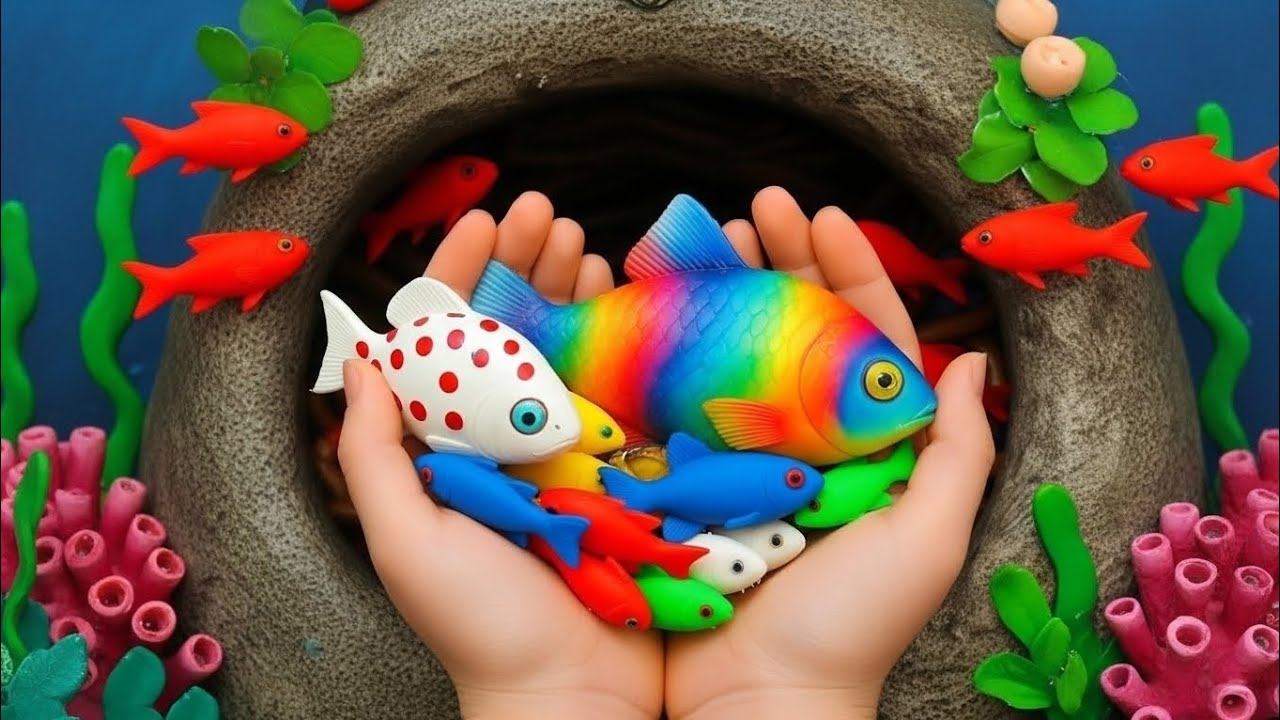 Small Pond Adventure | Nemo Fish & Baby Turtles, eel, frog, pencil fish, guppies, nemo fish