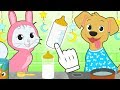 BABY PETS Max and Kira prepare to go to sleep 😴 Cartoons for kids