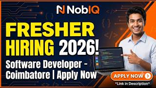 NoblQ Hiring 2026 | Fresher Batch Software Developer Coimbatore #freshersjob #techjobs2026 screenshot 1