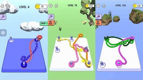 GO KNOTS 3D gameplay walkthrough level 1-100 | all skin unlocked