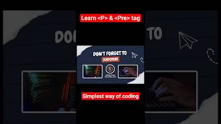 HTML P Tag vs Pre Tag in 20 Seconds!