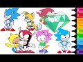 Sonic Mania Coloring Pages Knuckles Mighty the Armadillo Amy Rose Tails Ray the Flying Squirrel