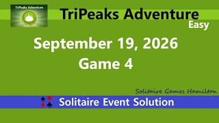 TriPeaks Adventure Game #4 | September 19, 2026 Event | Easy screenshot 2