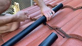 Boss Solar ProSolar Solar Pool Heating - Securing the Supply and Return Pipes for Tile Roofs