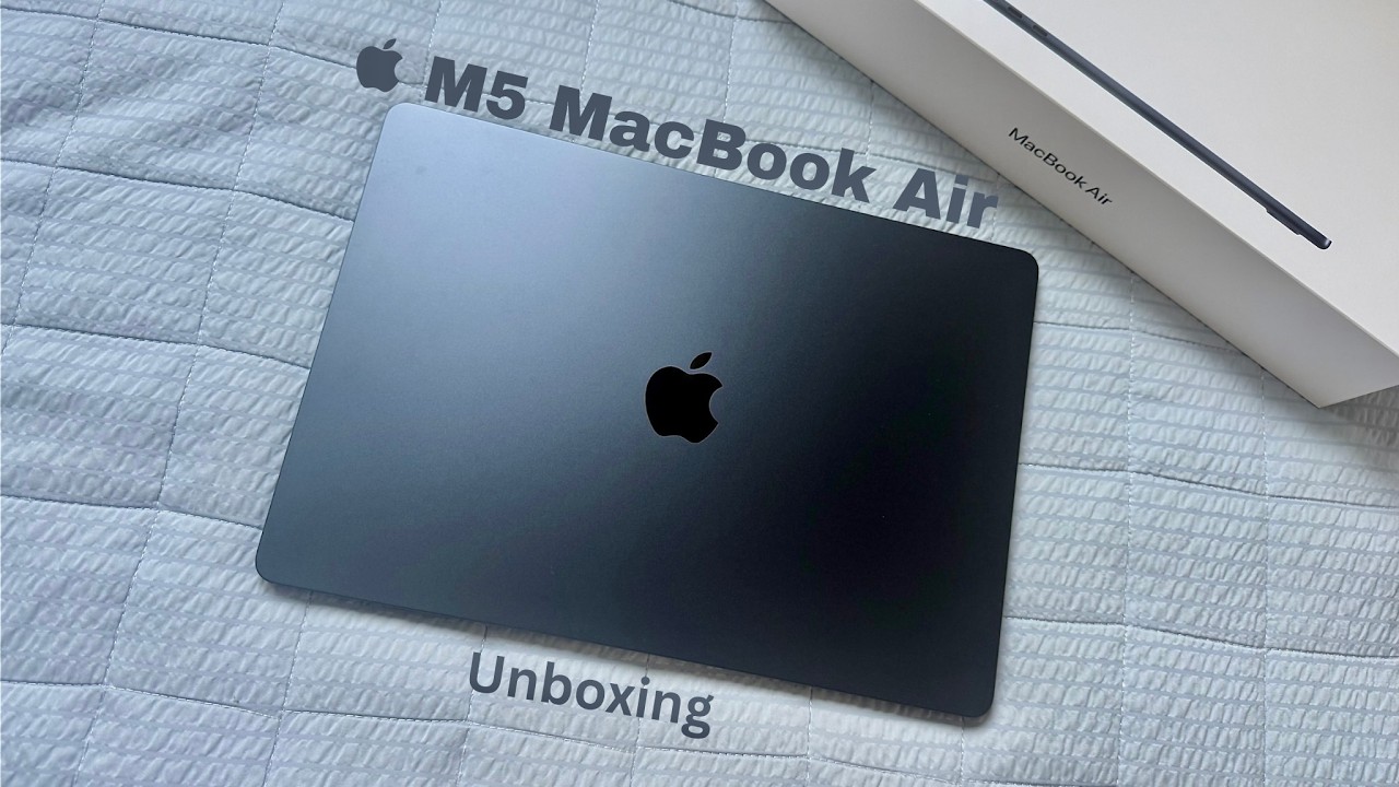 M5 MacBook Air 15” unboxing 💻 | 512 GB midnight color 📚 - YouTube