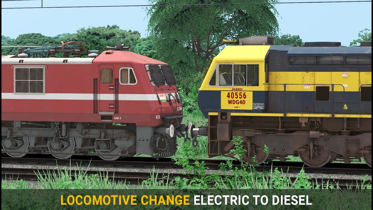 Electric to Diesel Locomotive Change | Train Simulator | Engine ...