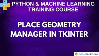 Place Geometry Manager In Tkinter