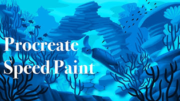 Ocean Art Speed Paint - Digital Painting Timelapse Underwater Landscape