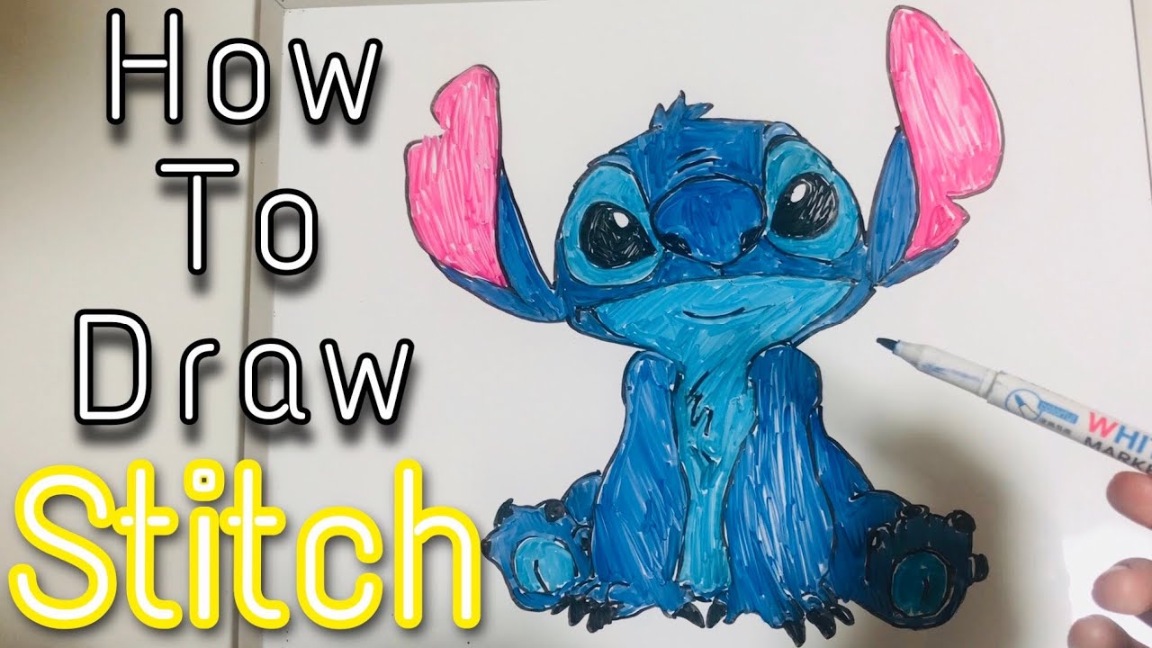 Easy How To Draw Stitch スティッチの書き方 Youtube