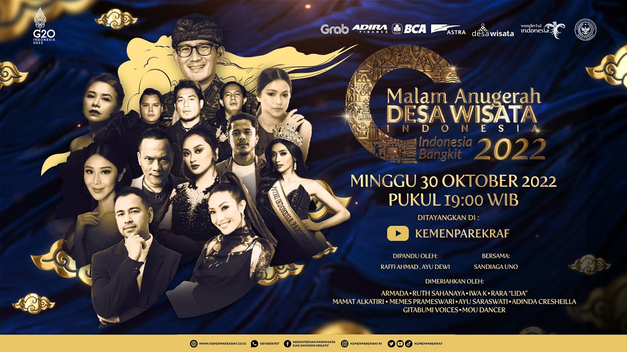 LIVE Malam Anugerah Desa Wisata Indonesia 2022 - YouTube