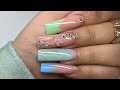 Green & Blue Polygel Nails | Beginner Friendly | Your Nail Lab February Luxe Box Unboxing