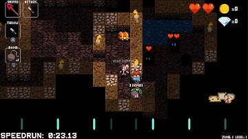 Crypt of the Necrodancer 1-1 Green bat Monk low% practice