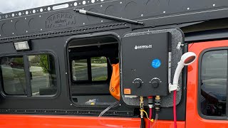 CAMPLUX hot water heater shower on my overland camper
