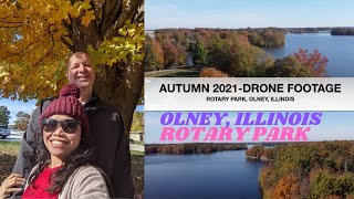 Capturing the Colors of Fall: A Drone Flight Through Rotary Park in Olney, Illinois
