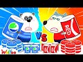 Wolfoo Learns Colors with Red vs Blue Color Food Challenge for Kids   Wolfoo Family Kids Cartoon
