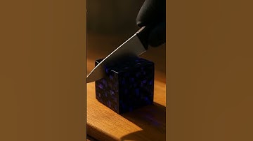 ASMR obsidian block cutting |                         #ai #aiart #asmr #satisfying