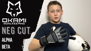 Okami Goalkeeping Gloves Review: The Neg Cut in Alpha & Beta grip models - Black/Grey/White screenshot 3