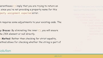 Resolving Property Assignment Expected Error in React JSX: Handling Conditional Rendering with Ease