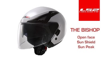 The LS2 Bishop Open Face with swappable shield and sun peak