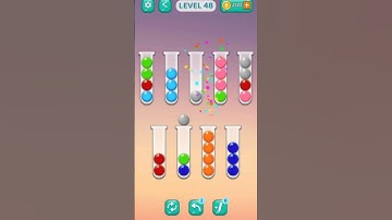 Ball sort game level 48 solved /#shorts #viral