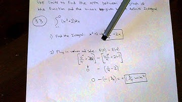 12-5 | Evaluate area under a curve between two points, Definite Integral