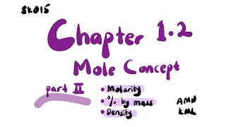 Concentration | Molarity, % by Mass & Density SES DK014 Chap. 3.3 | SDS SK015 Chap. 1.2 (Part II)