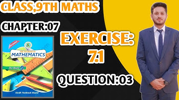 Exercise 7.1 Question 3 Class 9/10 Sindh Board || Ex 7.1 Class IX | How to make a graph?