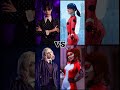 Wednesday VS Ladybug VS Enid VS Rena Rouge #shorts