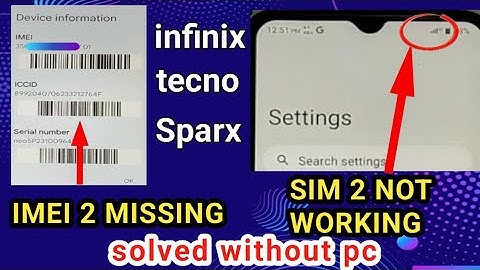 SIM 2 not working | IMEI 2 disappeared | INFINIX,TECNO,SPARX MOBILE ONE sim not working solution