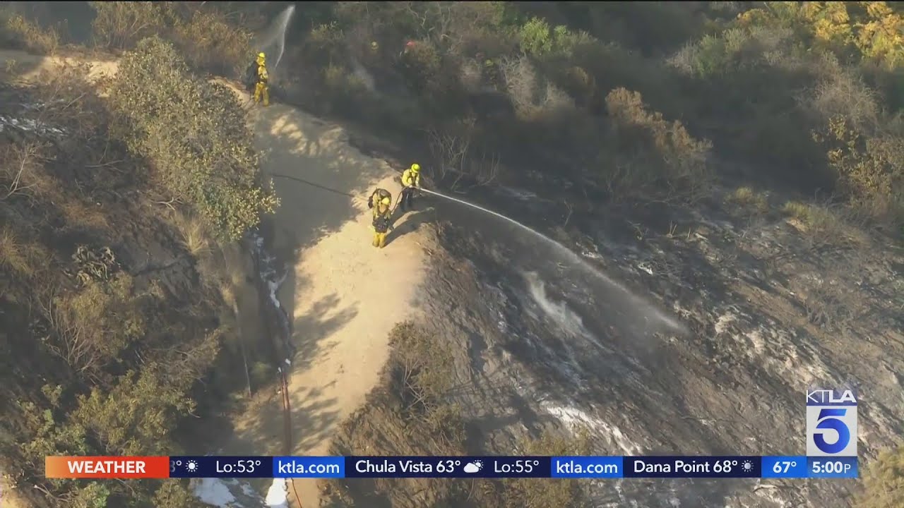 Person of interest detained after brush fire in Griffith Park