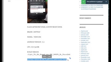 HOTWAV VENUS R8 WITHOUT BOX FLASH FILE PASSWORD PIN FRP REMOVE DONE