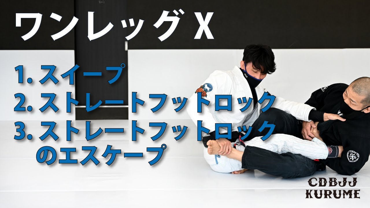 【ワンレッグX】スイープ/ストレートフットロック/ ストレートフットロックのエスケープ
