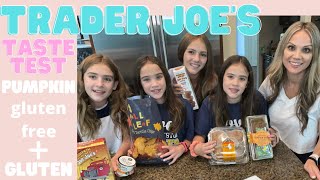 TRADER JOES Taste Test FALL 2022 | Gluten Free + Gluten | Pumpkin Ice Cream, Cookies, Muffins \& MORE