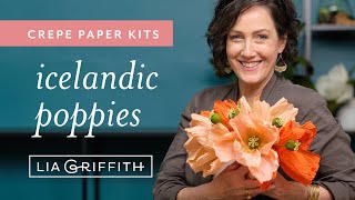 Crepe Paper Icelandic Poppy Flower Kit (full tutorial)