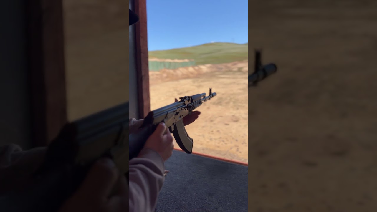 Jr trying out his brand new KUSA KR-103 AK-47 