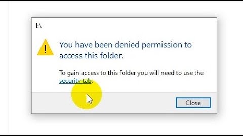 You have been denied permission to access this folder, use the Security Tab (FAT32, USB Flash drive)