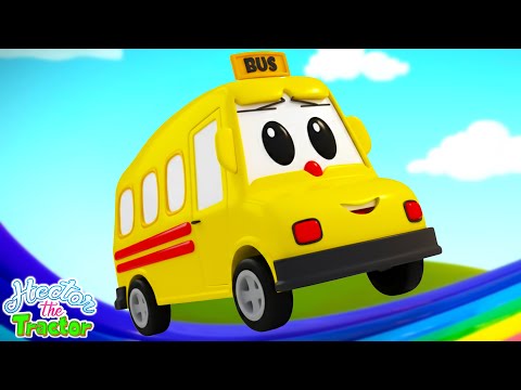 Wheels on the Bus Go Round and Round + Hector the Tractor Rhymes and Songs for Children