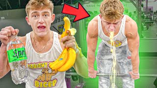 Sprite & Banana Challenge in the Gym…