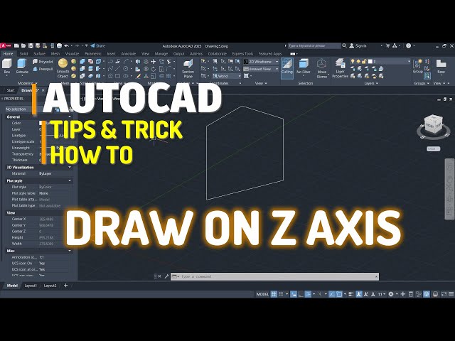 AutoCAD How To Draw In Z Axis - YouTube
