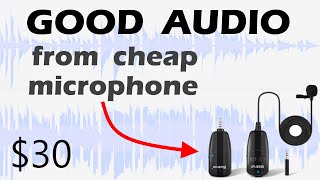 Fix Bad Audio from Cheap Microphone - Mono to Stereo - Hiss / Buzz