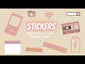 Aesthetic Stickers - Pink Pastel Pack (with chroma green screen)