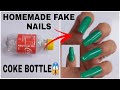 DIY Fake Nails that Looks Real with Coke Plastic Bottle 2022