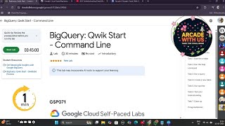 BigQuery: Qwik Start - Command Line || #GSP071 Profile